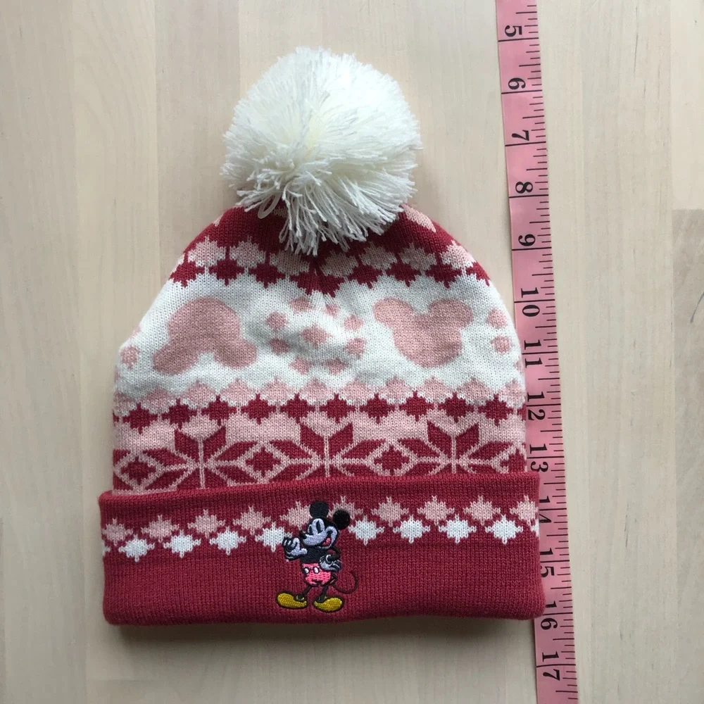 New Disney Mickey Mouse Pom Beanie Hat